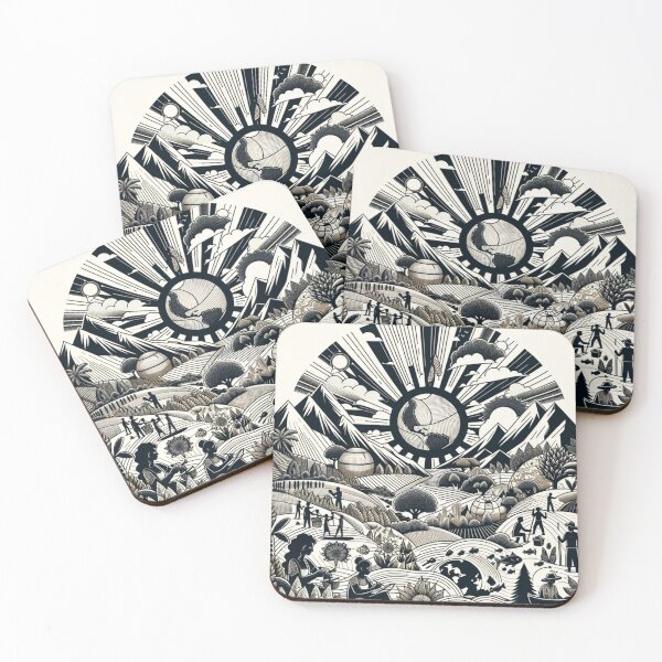 Item preview, Unity Globe Art - Many Lands Under One Sun Illustration designed and sold by AstroBeastCo.