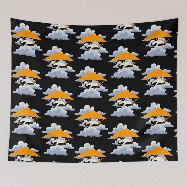 Item preview, Penguin the pilot, Hang gliding in the clouds, Funny Classic T-shirt designed and sold by MAGness.