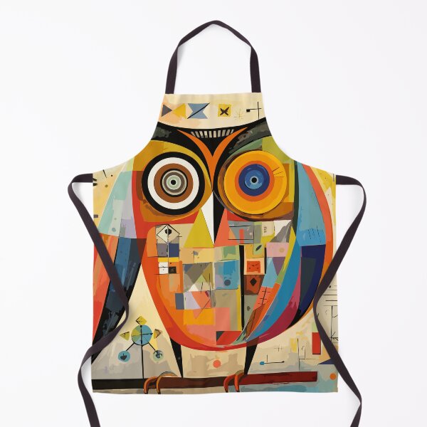 Item preview, Geometric abstract owl, art color illustration designed and sold by Niktarka.