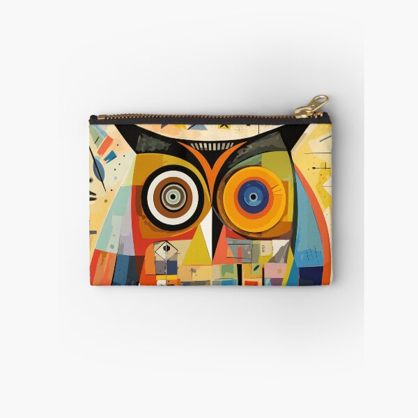 Item preview, Geometric abstract owl, art color illustration designed and sold by Niktarka.