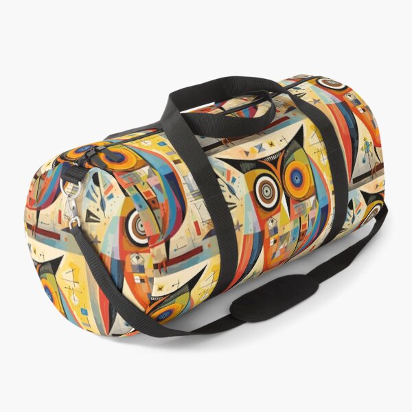 Item preview, Geometric abstract owl, art color illustration designed and sold by Niktarka.