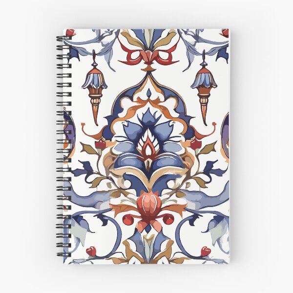 Item preview, Navy Blue Red Ottoman Pattern on White designed and sold by GraphicsClub.