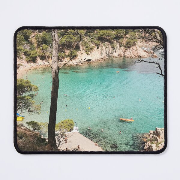 Item preview, Coast named Aiguablava in Spain, summer time. People resting near the sea designed and sold by igvee.