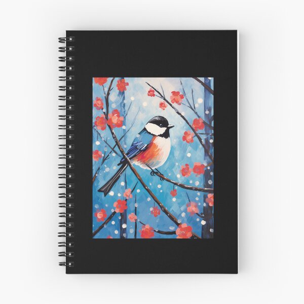 Item preview, Chickadee On Red Flower Branch designed and sold by GageStore.