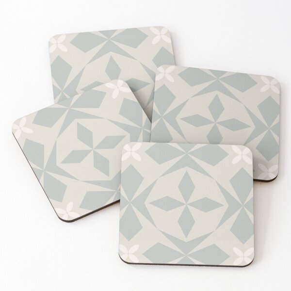 Item preview, Mirrored geometric shapes | gray | seamless repeat pattern designed and sold by colorofmagic.