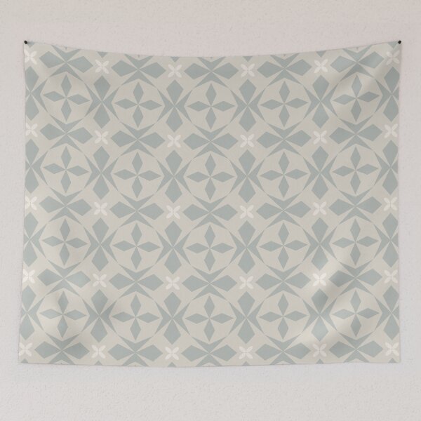 Item preview, Mirrored geometric shapes | gray | seamless repeat pattern designed and sold by colorofmagic.