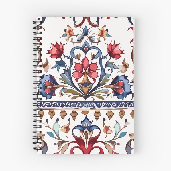 Item preview, Red Blue Ottoman Pattern on White  designed and sold by GraphicsClub.