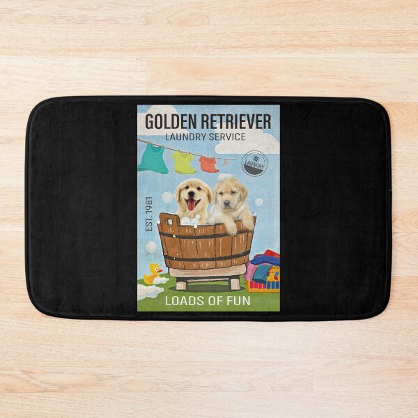 Item preview, Golden retriever laundry service loads of fun  designed and sold by SameeraDammeyer.