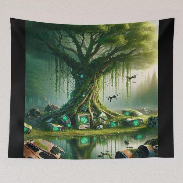 Item preview, Harmony in Nature - Technological Reclamation designed and sold by Newpixelland.
