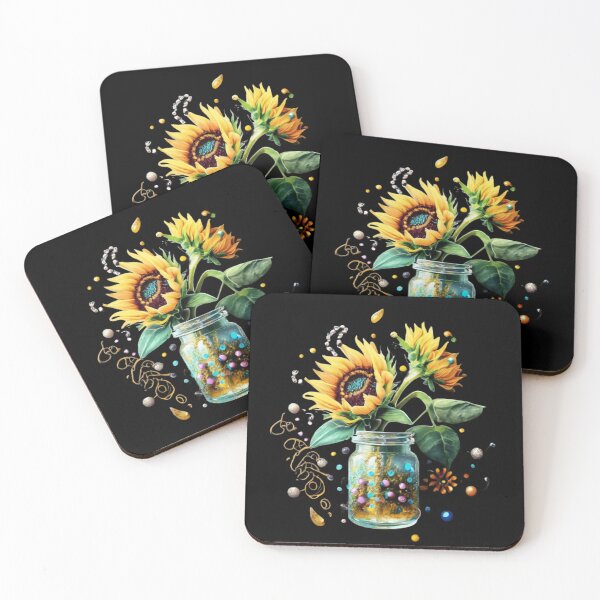 Item preview, Watercolor Sunflowers in a Jar yellow designed and sold by sadedream.