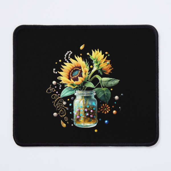 Item preview, Watercolor Sunflowers in a Jar yellow designed and sold by sadedream.