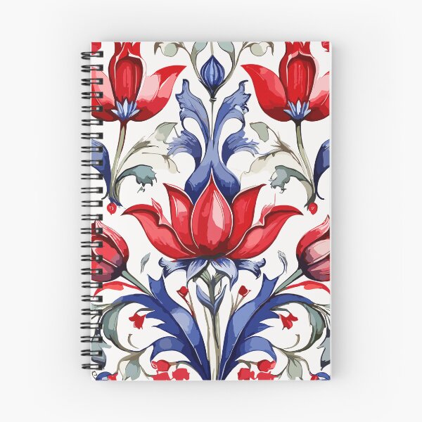 Item preview, Blue Red Savage Green Ottoman Pattern on White  designed and sold by GraphicsClub.