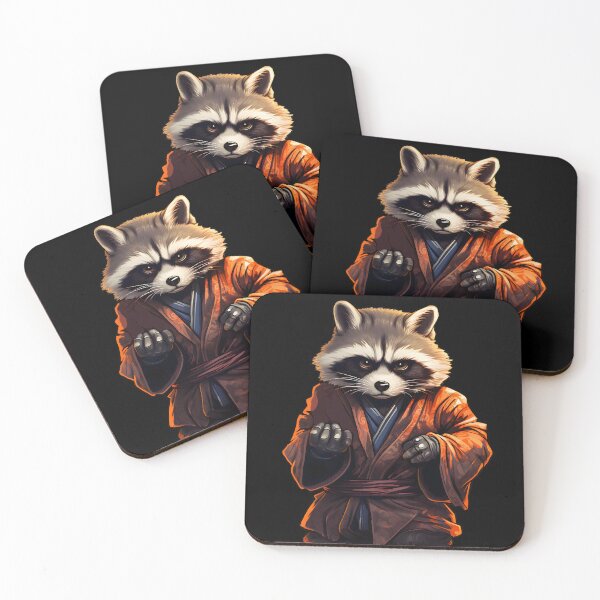 Item preview, Kung Fu Trash Panda Raccoon designed and sold by AngelinaBezm.