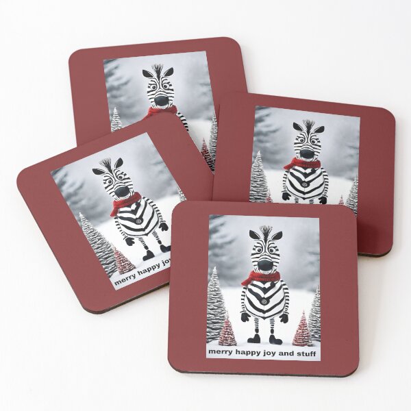Item preview, merry happy joy and stuff zebra greetings designed and sold by ZebraKnees.