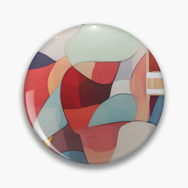 Item preview, Vibrant Curved Mosaic: Multicolored Oil Paint Layers, Minimalism designed and sold by Moonlit-Forest.
