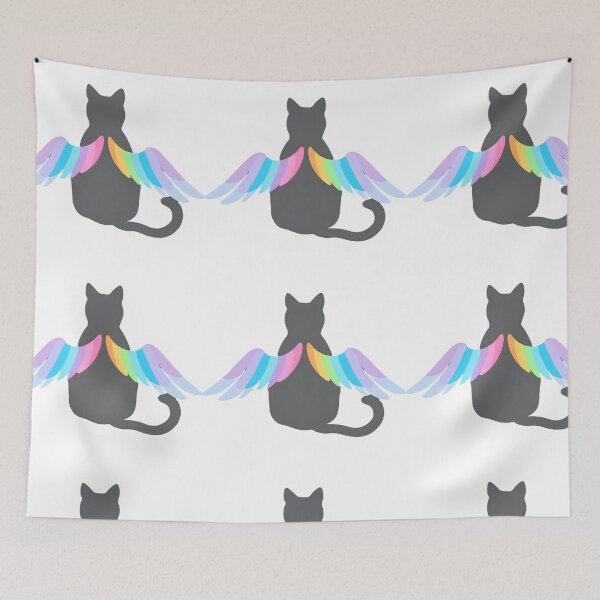 Item preview, back side black cat designed and sold by SabyDigitalArt.