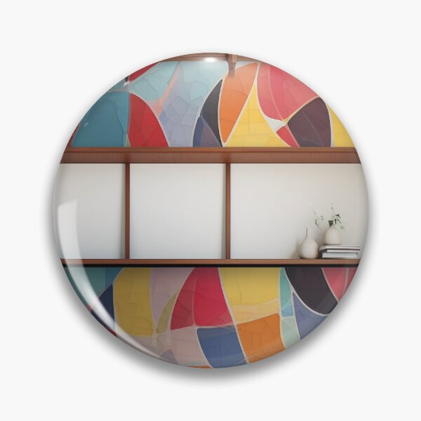 Item preview, Vibrant Curved Mosaic: Multicolored Oil Paint Layers, Minimalism designed and sold by Moonlit-Forest.