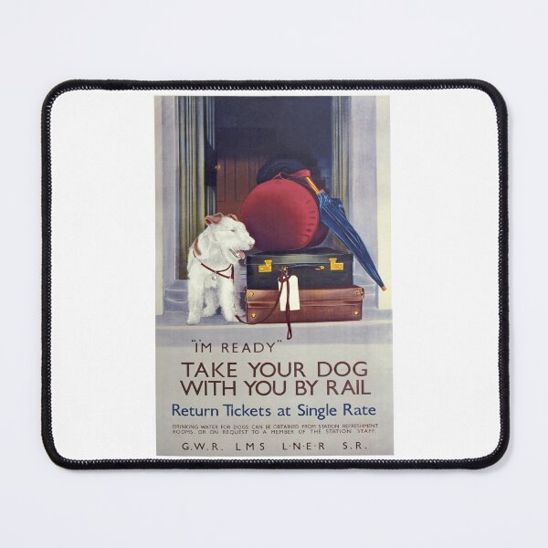 Item preview, Vintage take your dog by rail poster designed and sold by Random Railways.