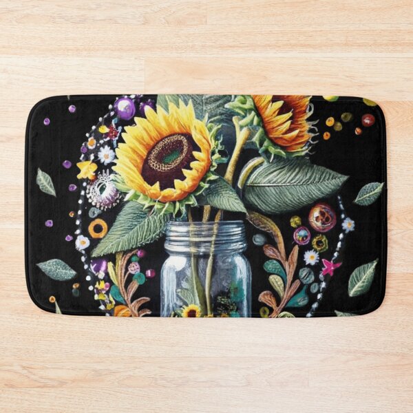 Item preview, Watercolor Sunflowers in a Jar yellow designed and sold by sadedream.