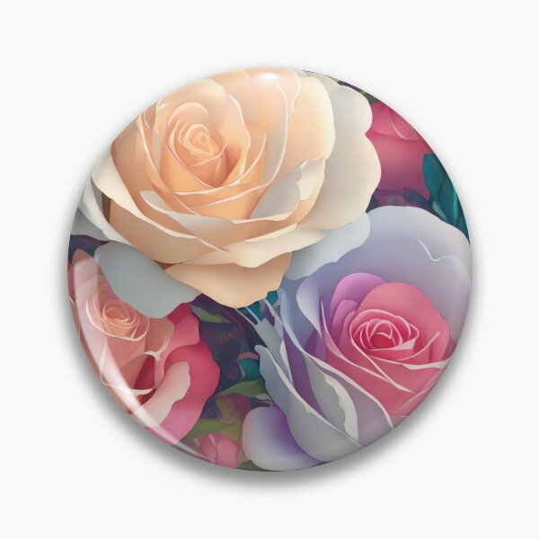 Item preview, Enchanting 3D Floral Sticker: Vibrant Fantasy Blooms in 4K Resolution (101) designed and sold by WASjourney.