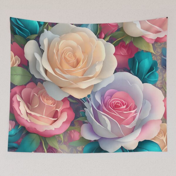 Item preview, Enchanting 3D Floral Sticker: Vibrant Fantasy Blooms in 4K Resolution (101) designed and sold by WASjourney.