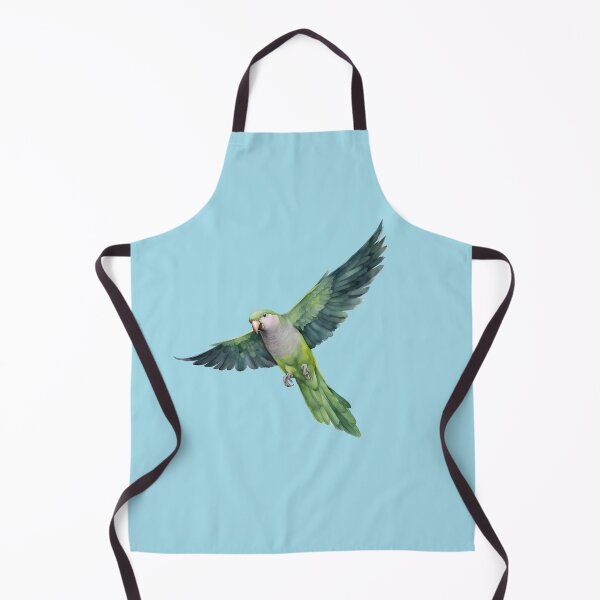 Item preview, A watercolor of a flying quaker parrot designed and sold by Bwiselizzy.