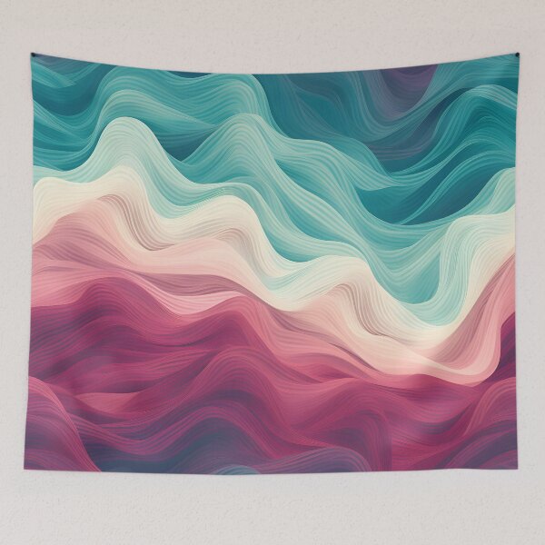 Item preview, Serenity in Wavy Pastel Hues designed and sold by VectorPlace.