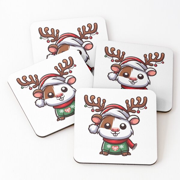 Item preview, Guinea Pig Christmas Reindeer merry pigmas designed and sold by GalaxyGraffiti.