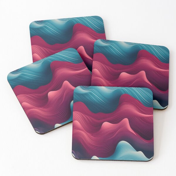 Item preview, Dynamic Rhythm in Crimson and Azure Waves designed and sold by VectorPlace.