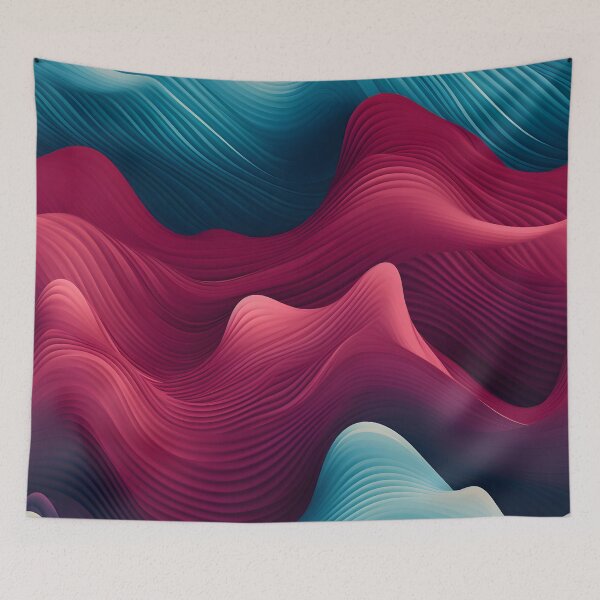 Item preview, Dynamic Rhythm in Crimson and Azure Waves designed and sold by VectorPlace.