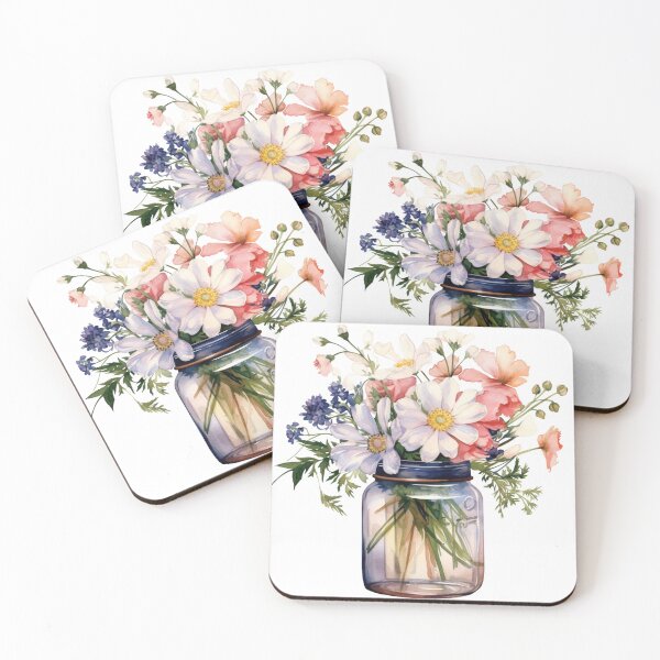 Item preview, Flowers in a Jar designed and sold by Sketch-Shack.