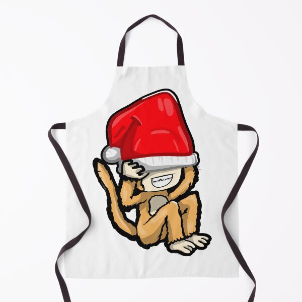 Item preview, cute funny monkey wearing santas designed and sold by MonkiFlipp.