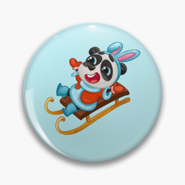 Item preview, A panda on a sled in a rabbit costume designed and sold by Folomkina-store.