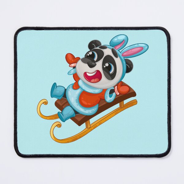 Item preview, A panda on a sled in a rabbit costume designed and sold by Folomkina-store.