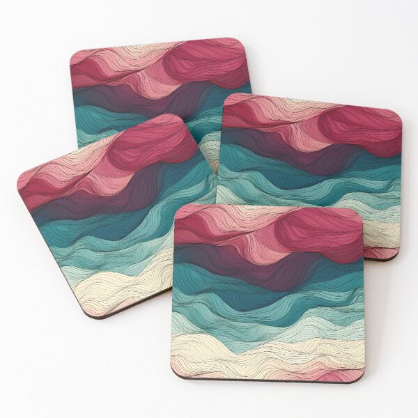 Item preview, Harmonious Contour Lines in Sunset Shades designed and sold by VectorPlace.
