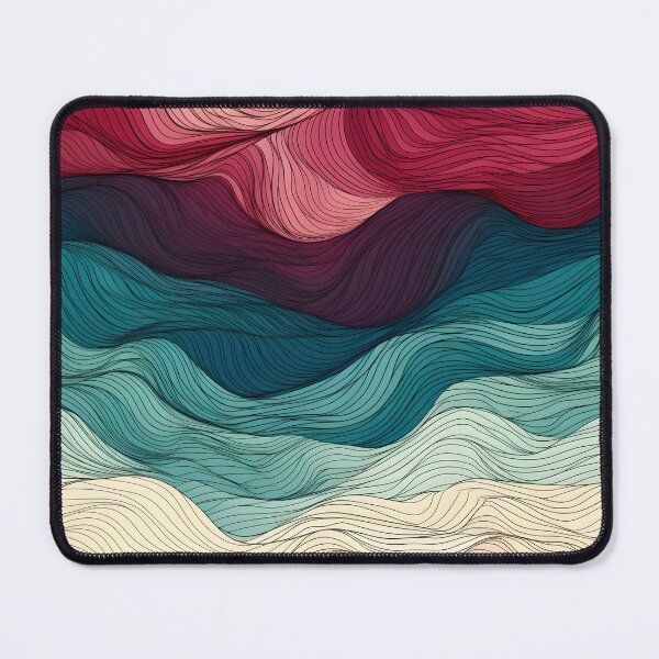 Item preview, Harmonious Contour Lines in Sunset Shades designed and sold by VectorPlace.