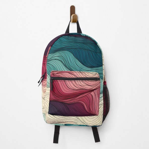 Item preview, Harmonious Contour Lines in Sunset Shades designed and sold by VectorPlace.