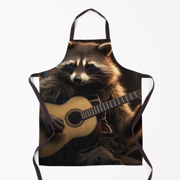 Artikelvorschau, Waschbär spielt eine Akustikgitarre entworfen und verkauft von exitbird.