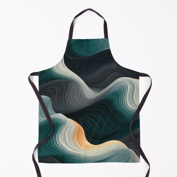 Aperçu de l'œuvre Elegant Abyss : interaction entre les vagues de sarcelle et de charbon de bois créée et vendue par VectorPlace.