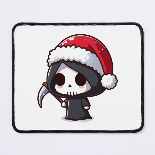 Item preview, Chibi Grim reaper with santa hat designed and sold by Wxjtecki.