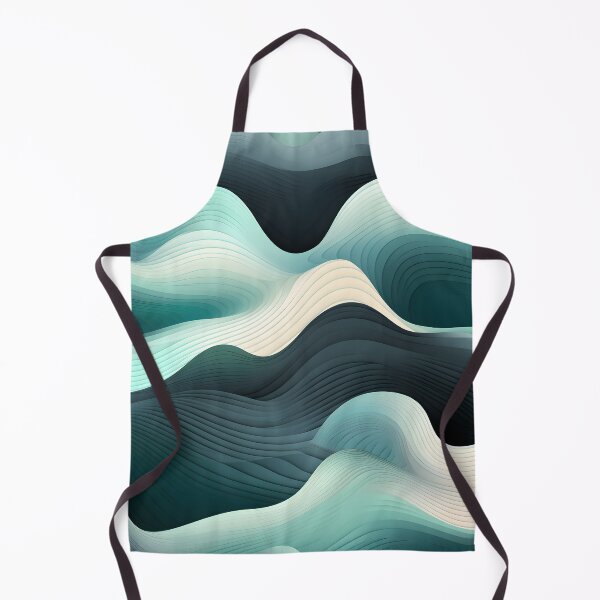 Aperçu de l'œuvre Whispering Tides : Abstraction de vagues turquoise douces créée et vendue par VectorPlace.