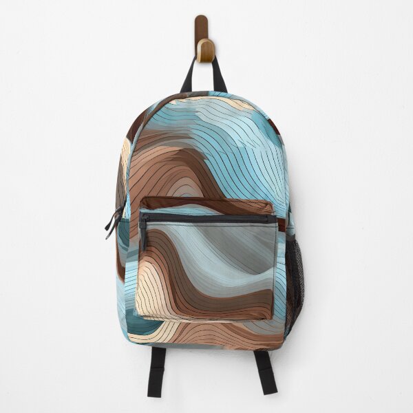 Item preview, Earthen Waves: Wooden Texture in Seafoam Swirls designed and sold by VectorPlace.