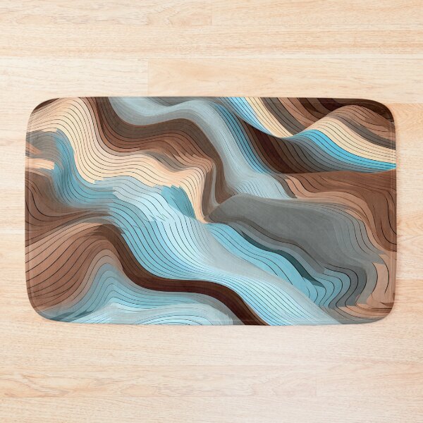 Item preview, Earthen Waves: Wooden Texture in Seafoam Swirls designed and sold by VectorPlace.