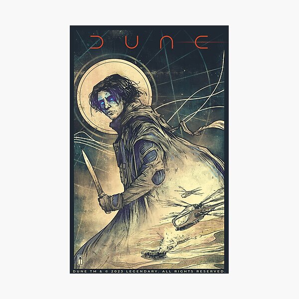 Item preview, Paul Muad'Dib with crysknife, Arrakis desert, Ornithopter, Spice harvester designed and sold by FantasyCaveS.