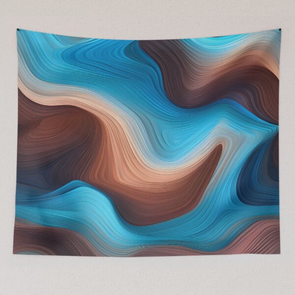 Item preview, Copy of Earthen Waves: Wooden Texture in Seafoam Swirls designed and sold by VectorPlace.