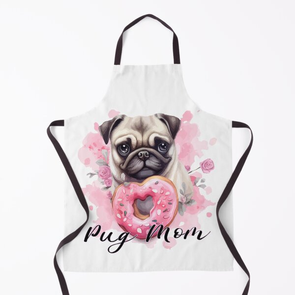 Item preview, Romantic Mom Pug with Lovely Donut designed and sold by Anastasiia Yurevych.
