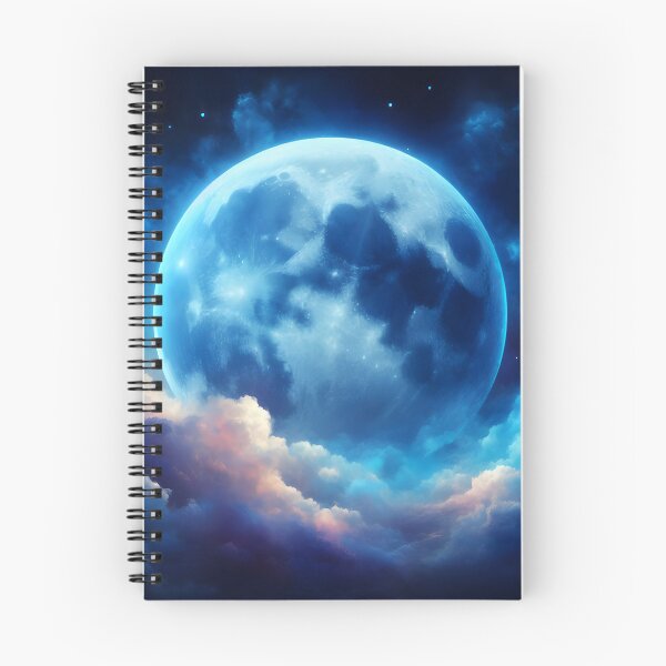 Item preview, cobalt moon and sky blue clouds designed and sold by KReasem.
