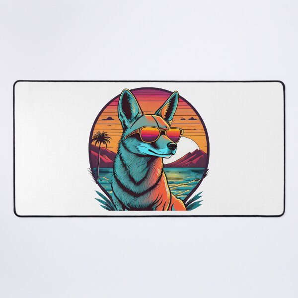 Item preview, Retrowave dingo with sunglasses designed and sold by zarebik.