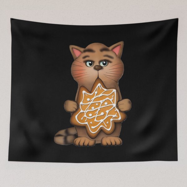Item preview, Cute kitten with gingerbread designed and sold by ToMaSzyk.