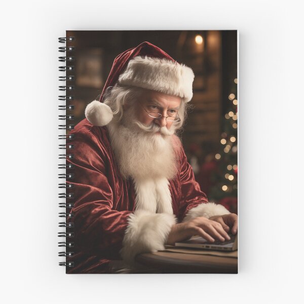 Item preview, Santa Claus working on his laptop designed and sold by GIULIO OLDRATI.